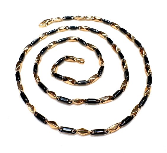 Halskette Sommer Herr 9KT in Gelbgold Ceramica 9K CER N 50 CM MB UTC TOT - 9K CER N 50 CM MB UTC TOT